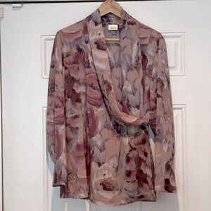 Apart Women’s Vintage Floral Semi Sheer Blouse Size 8
